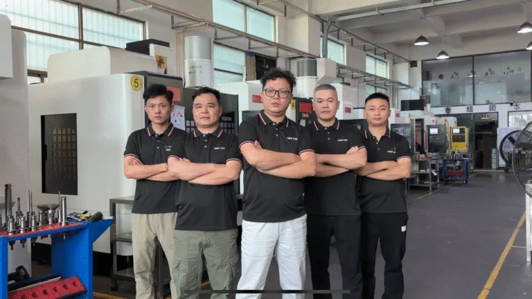 JADMAKE CNC machining team in the factory workshop